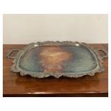 Vintage Towle Silver Plate Footed Ornate Tray