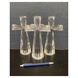 3 Leaded Crystal Glass Crosses