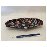 Antique Unusual Oblong Glass Dish