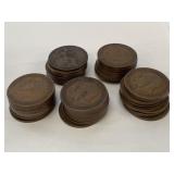 50 Large Cent Copper Coins  1903-1930