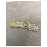 10 Silver Mercury Dimes Good Condition