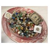 Sterling Spoons Silver Coins Marbles Enamelware