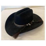 MHT Westerns Black Cowboy Hat 6 3/4