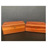 2 Small Cedar Boxes