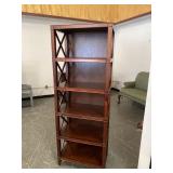 Vintage Solid Mahogany 5 Tier Display Case 5 1/2