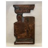 1948 Coca Cola Copper Advertising Printer Plate