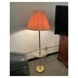 Brass & Glass Round Tray Floor Lamp