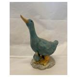 11 Mama Duck and Baby Wood Painted Figurine