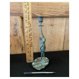 Vintage Frog Brass Candle Holder