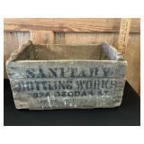 Vintage Sanitary Bottling Work Crate