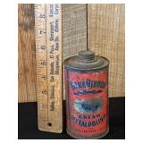 Antique Blue Metal Polish Can