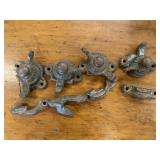 Antique Brass Turn Style Door Clamps