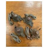 Antique Brass Turn Style Door Clamps