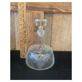 Etched Eagle Decanter 10 1/2"