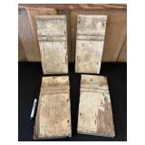 4 Wood Victorian Architectural  Panels