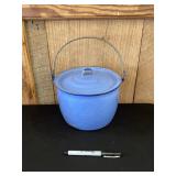 Blue Granite Bean Pot