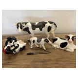 Lot of 4 Vintage Black and White Cows