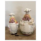 Vintage Lady Chef Cookie & Candy Jars
