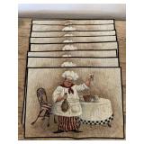 Lot of 8 Italian Chef Place Mats