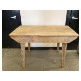 Primitive Sturdy Solid Wood Kitchen Table
