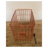 Vintage Pink Wire Locker Basket