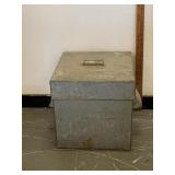 Vintage Metal Tool Box With Handles