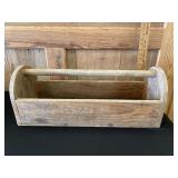 Vintage Wood Tool Carrier Caddy 25" Long