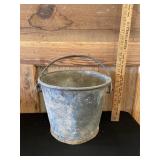 Large Primitive Metal Bucket