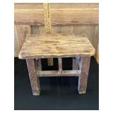 Primitive Mission Style Wood Stool