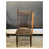 Antique Black Wood Kitchen Chair