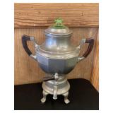 Vintage Coffee Vaseline Glass Top