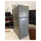 3 Vintage Stacking Metal File Cabinets