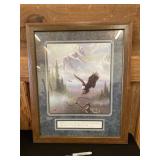 Framed Eagle Print W/ Scripture