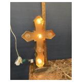 Vintage Church Advertising Lighted Cross