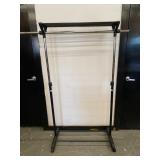 Rust Free Adjustable Clothes Rack On Wheels