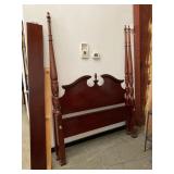 Carved Mahogany Queen High Post Bed