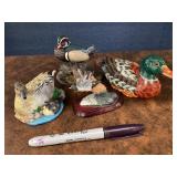 4 Small Duck Figurines