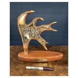 Carved Antler Signed Lance Domonoske