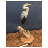 Signed Hand Painted Herring On Stump