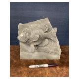 Stone Piranah Fish Sculpture