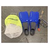 Dive Master Snorkel Mask & Flippers W/Bag
