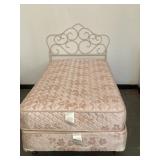 Twin Bed With Iron Head Board Nice Condition