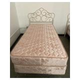 Twin Bed With Iron Head Board Nice Condition