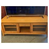 Pine Entertainment TV Stand Smoke Glass