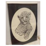 Cheetah Cub Framed Print 18 x 25"