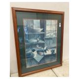 Signed Duck Print R.F. Harnett Matted & Framed