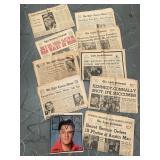 Vintage Newspapers Kennedy Nixon Moon