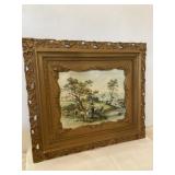 Large Antique P. Vayson Framed Print