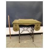 Vintage Green Sewing Machine Case