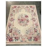 Vintage Heavy Floral Rug NICE 42 x 65